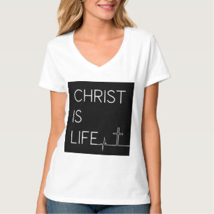 T-shirt Le Christ est la ligne de battement de coeur de la
