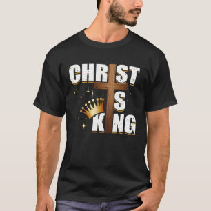 T-shirt Le Christ est le roi Jésus est la Croix du Roi Cru