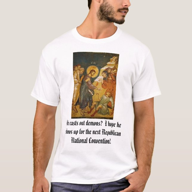 T-shirt Le Christ moulant des démons (Devant)