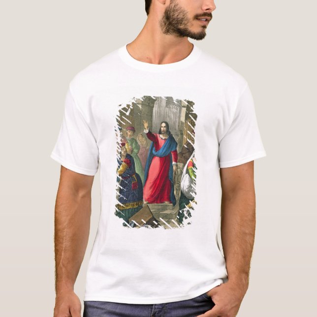 T-shirt Le Christ nettoie le temple, d'un b imprimé par (Devant)