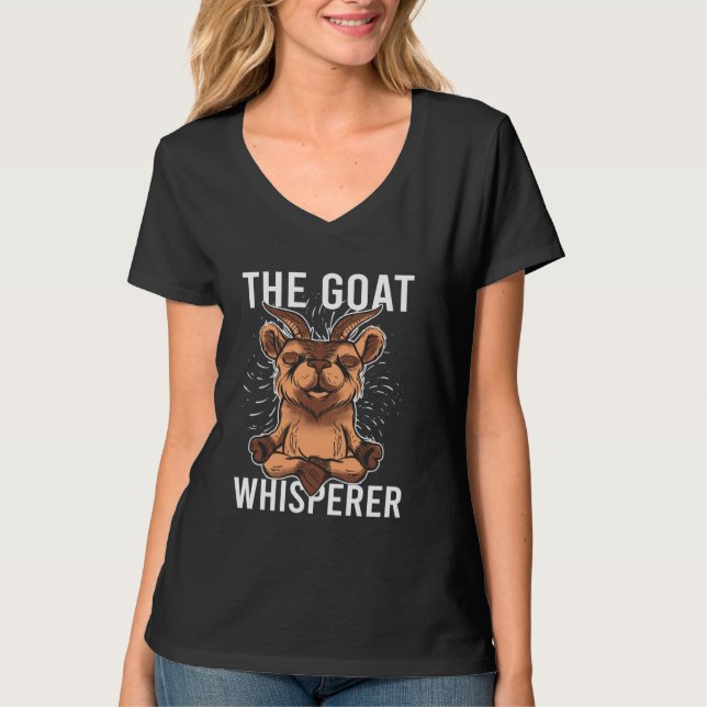 T-shirt Le chuchoteur de chèvre cadeau drôle d'animal de f (Devant)