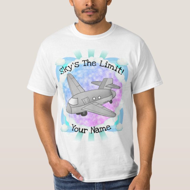 T-shirt Le ciel est la limite Avion  (Devant)
