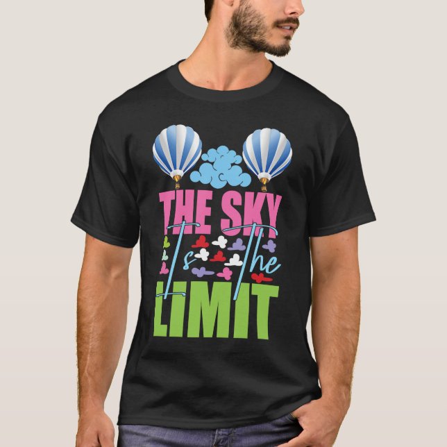 T-shirt Le Ciel Est La Limite Du Ballon À Air Chaud Aérost (Devant)
