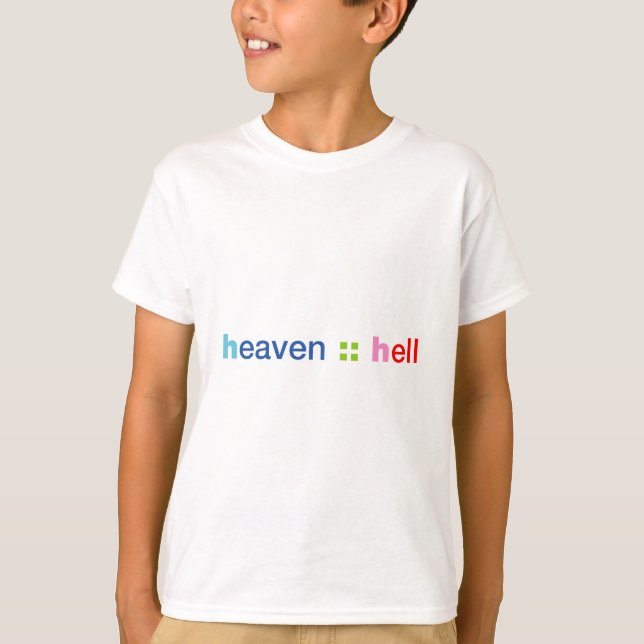 T-shirt Le ciel et l'enfer (Devant)