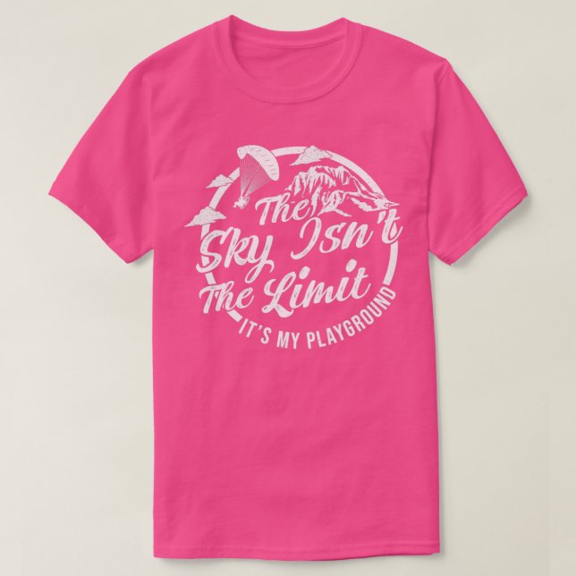 T-shirt Le Ciel N'Est Pas La Limite Parachute Paraglider S (Design devant)
