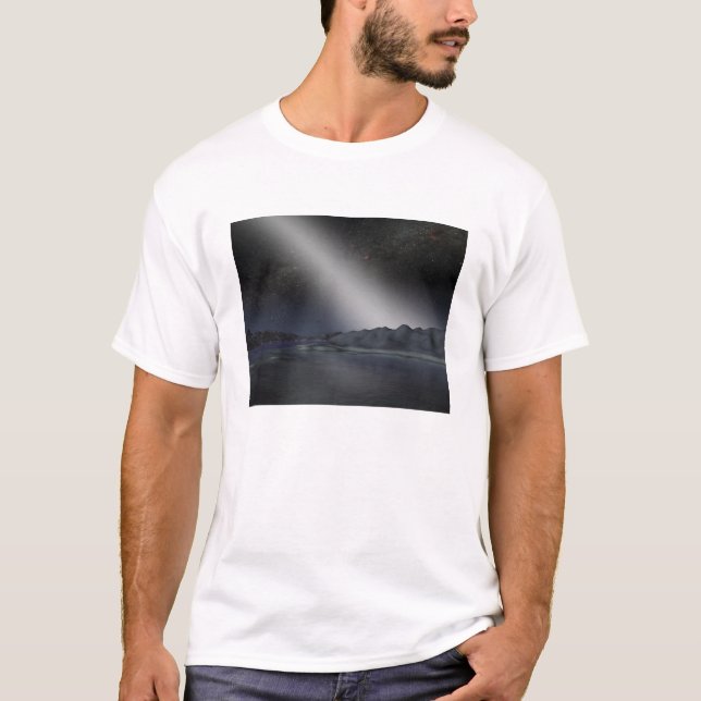 T-shirt Le ciel nocturne d'une hypothétique planète alien (Devant)