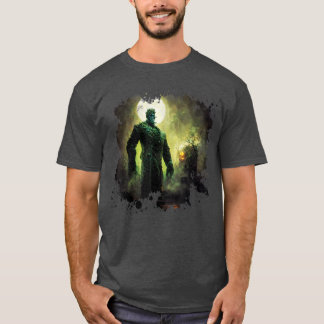 T-shirt Le cimetière Éffrayant Hallow du monstre Frankenst