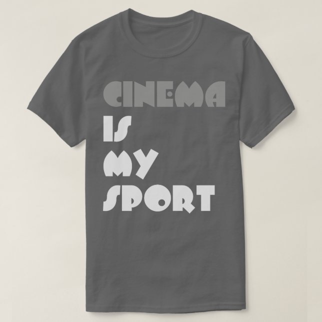 T-shirt Le cinéma est ma typographie sportive Design blanc (Design devant)