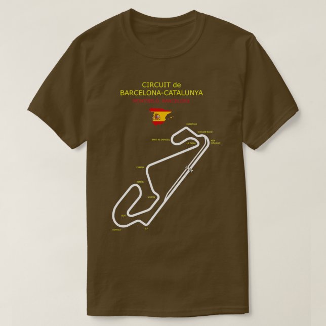 T-shirt Le circuit de Barcelone Catalunya (Design devant)