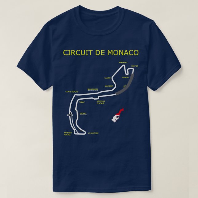 T-shirt Le Circuit De Monaco (Design devant)