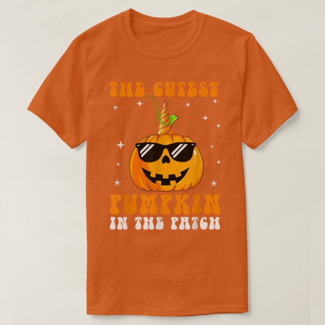 T-shirt Le Citrouille Le Plus Cur Dans Le Patch Girls Gary (Design devant)