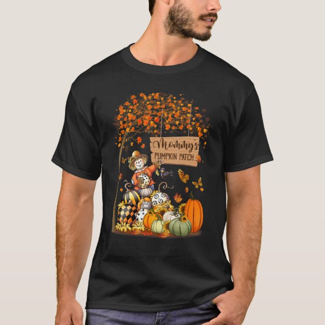T-shirt Le Citrouille Patch Fall de maman laisse un peu te (Devant)