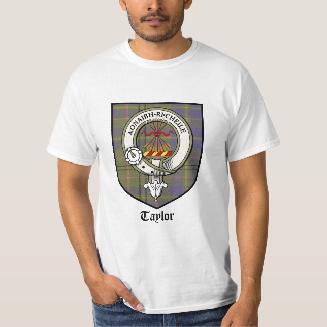 T-shirt Le clan de Taylor Crest le tartan d'insigne (Devant)