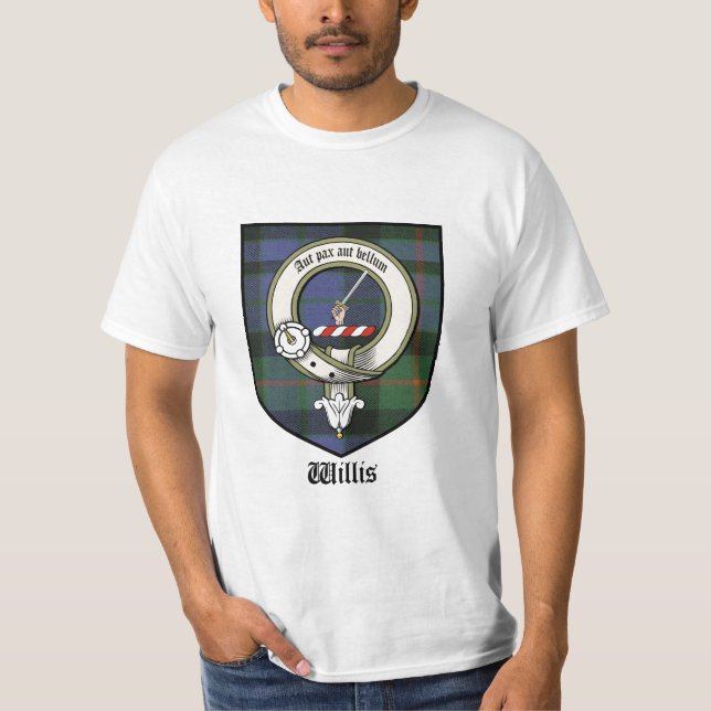 T-shirt Le clan de Willis Crest le tartan d'insigne (Devant)