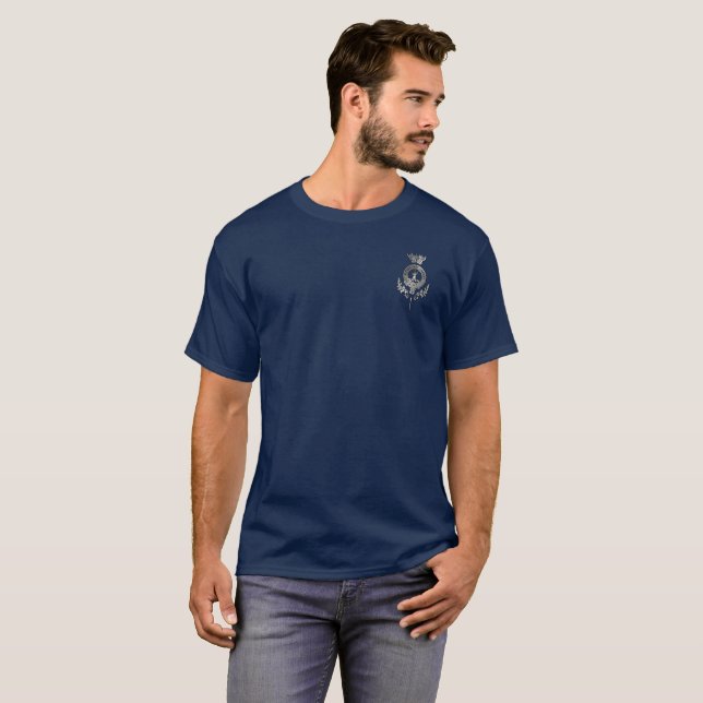 T-shirt Le clan déverse le chardon de crête (Devant entier)
