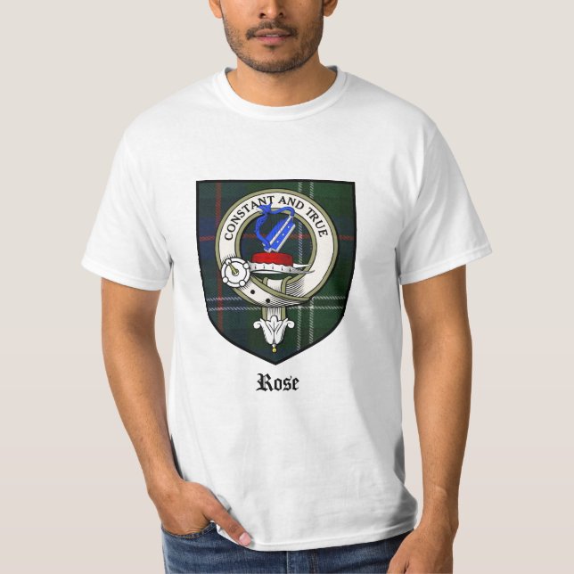 T-shirt Le clan rose Crest le tartan d'insigne (Devant)