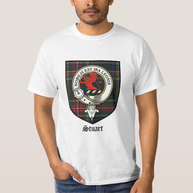 T-shirt Le clan Stuart Crest le tartan d'insigne (Devant)