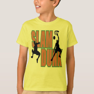 T-shirt Le claquement de basket-ball d'enfants trempent le
