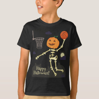 T-shirt Le claquement squelettique de citrouille trempent