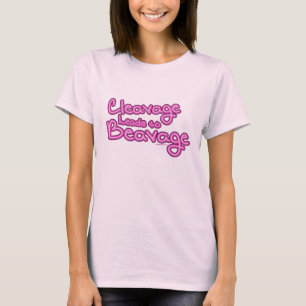T-shirt Le clivage conduit au décolleté