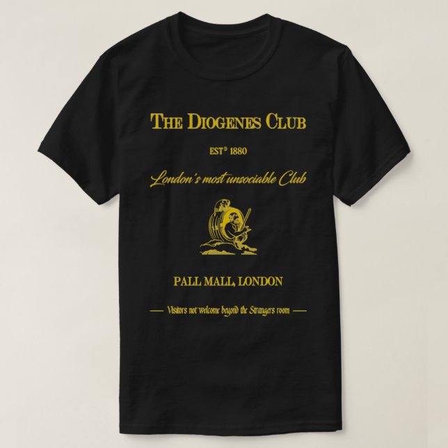 T-shirt Le Club de Diogenes Londonx27s le plus insociable (Design devant)