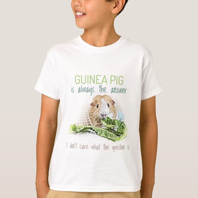 T-shirt Le Cochon de Guinée est toujours la réponse T-shir (Devant)
