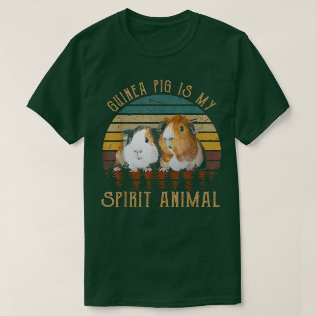 T-shirt Le Cochon De Guinée Graphique Est Mon Esprit Anima (Design devant)