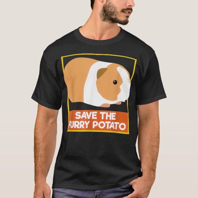 T-shirt Le Cochon De Guinée Sauve La Potat De La Foule (Devant)
