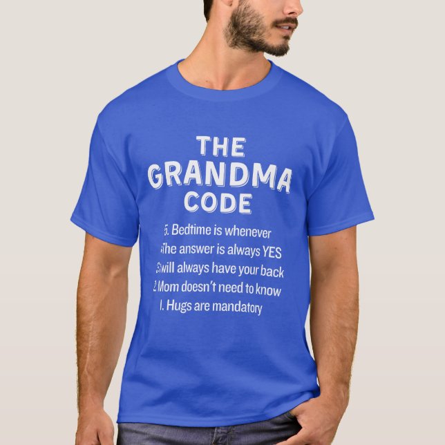 T-shirt Le code de grand-mère règles amusantes (Devant)