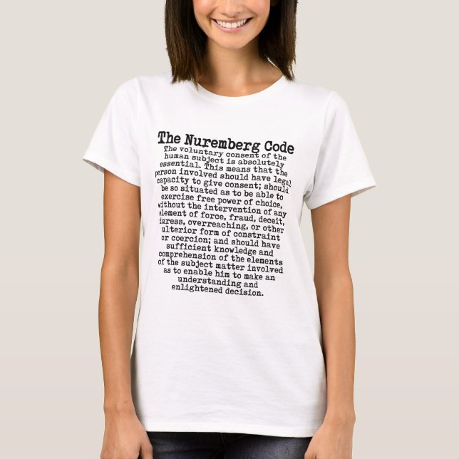 T-shirt Le Code de Nuremberg (Devant)