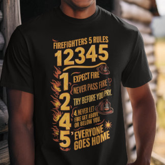 T-shirt Le code des pompiers audacieux