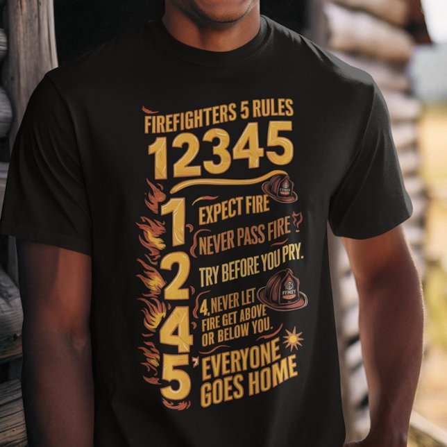 T-shirt Le code des pompiers audacieux (Créateur téléchargé)