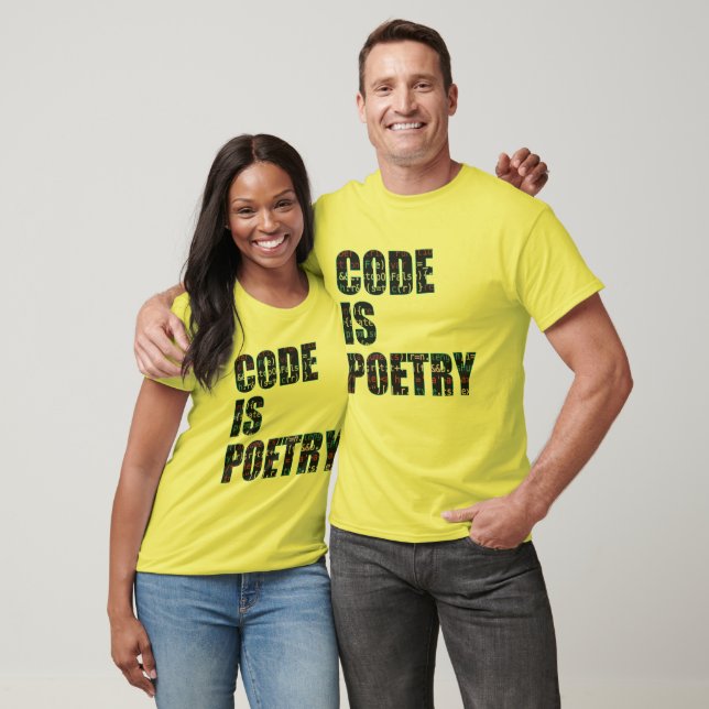 T-shirt Le code est de la poésie (Unisexe)