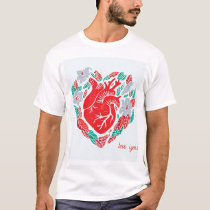 T-shirt Le coeur anatomique de Valentine : carte unique