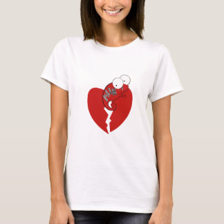 T-shirt Le coeur brisé/douleur du caméléon