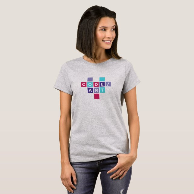 T-shirt Le coeur de code/art (Devant entier)