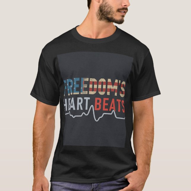 T-shirt Le coeur de la liberté bat (Devant)