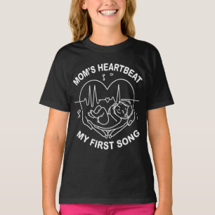 T-shirt Le coeur de maman bat ma première chanson