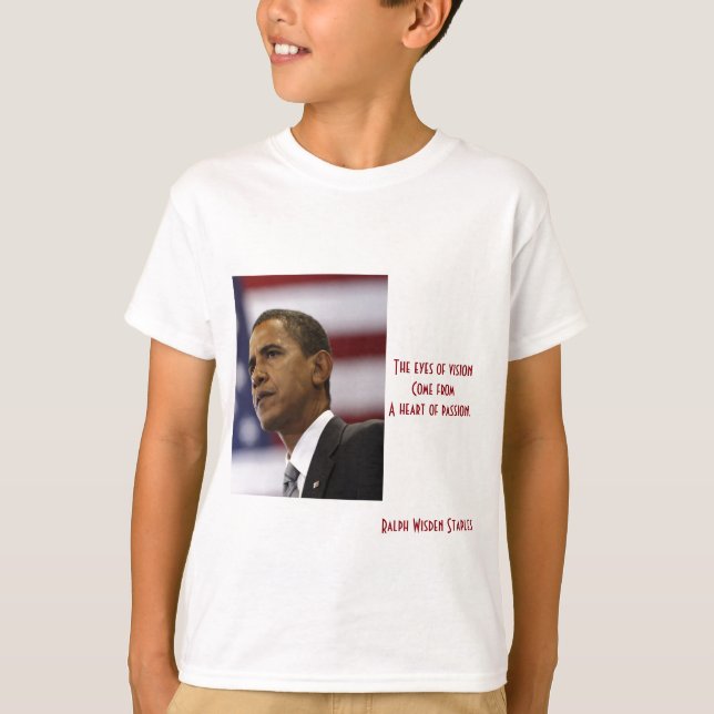 T-shirt Le coeur de passion de Barack Obama (Devant)