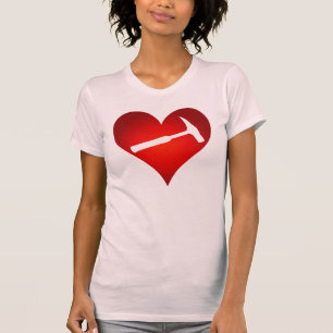 T-shirt Le coeur du géologue et le marteau de roche