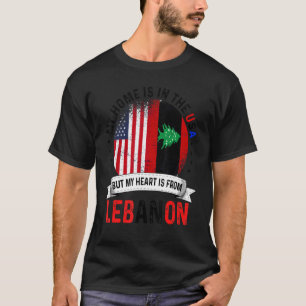 T-shirt Le Coeur Du Patriote Libanais Américain Est Du Lib