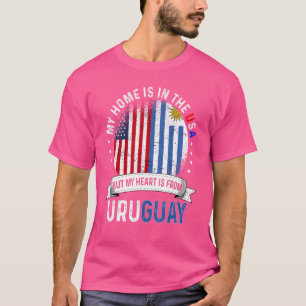 T-shirt Le Coeur Du Patriote Uruguayen Américain Est De L'