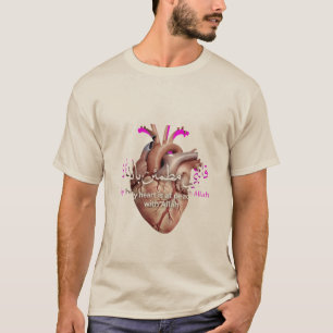 T-shirt Le cœur est en paix avec Allah