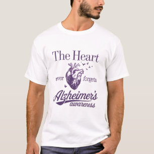 T-shirt Le coeur n'oublie jamais la conscience d'Alzheimer