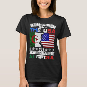T-shirt Le coeur patriote algérien d'Amérique vient d'Algé