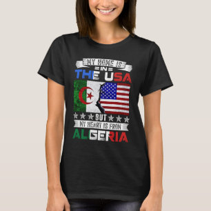 T-shirt Le coeur patriote algérien d'Amérique vient d'Algé