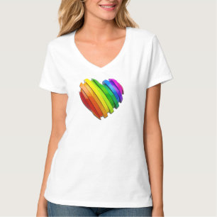 T-shirt Le cœur tridimensionnel sculptural de SlipperyJoe 