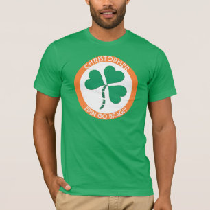 T-shirt Le coeur vert irlandais Erin vont Bragh Irlande