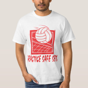 T-shirt Le coffre-fort de pratique place le volleyball