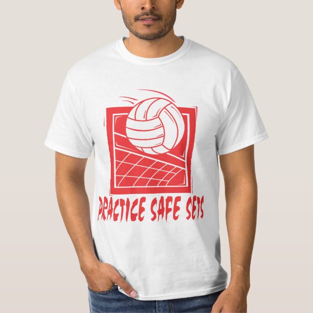 T-shirt Le coffre-fort de pratique place le volleyball (Devant)